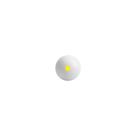 Pelota Goma Blanca Cuadro Amarillo