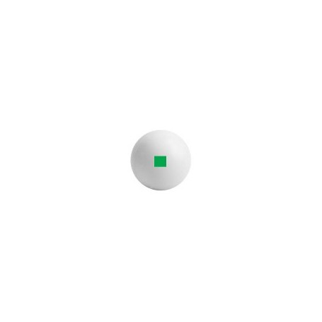 Pelota Goma Blanca Cuadro Verde