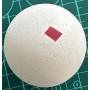 Pelota Goma Blanca Cuadro ROJO