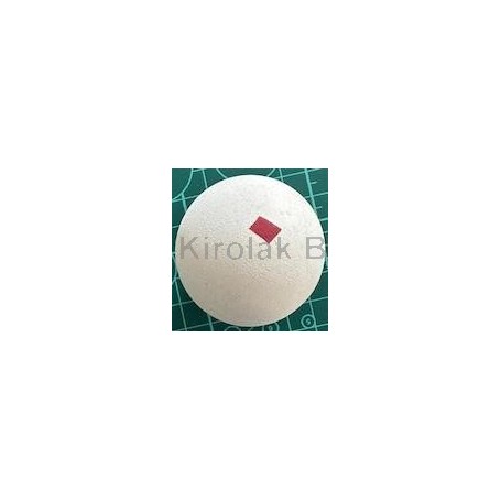 Pelota Goma Blanca Cuadro ROJO